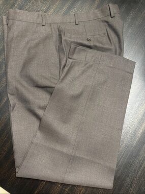 Shaquille O’Neal Men's Classic Dress Pants in Brown Tweed  046